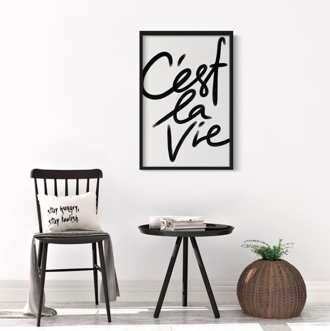 Cest La Vie Quote Poster, Minimalist Typography Art - Image 2