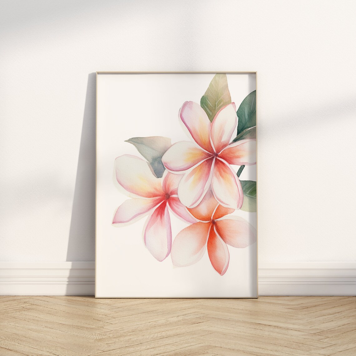 Hawaiian Plumeria Botanical Art Print, Tropical Decor - Image 2