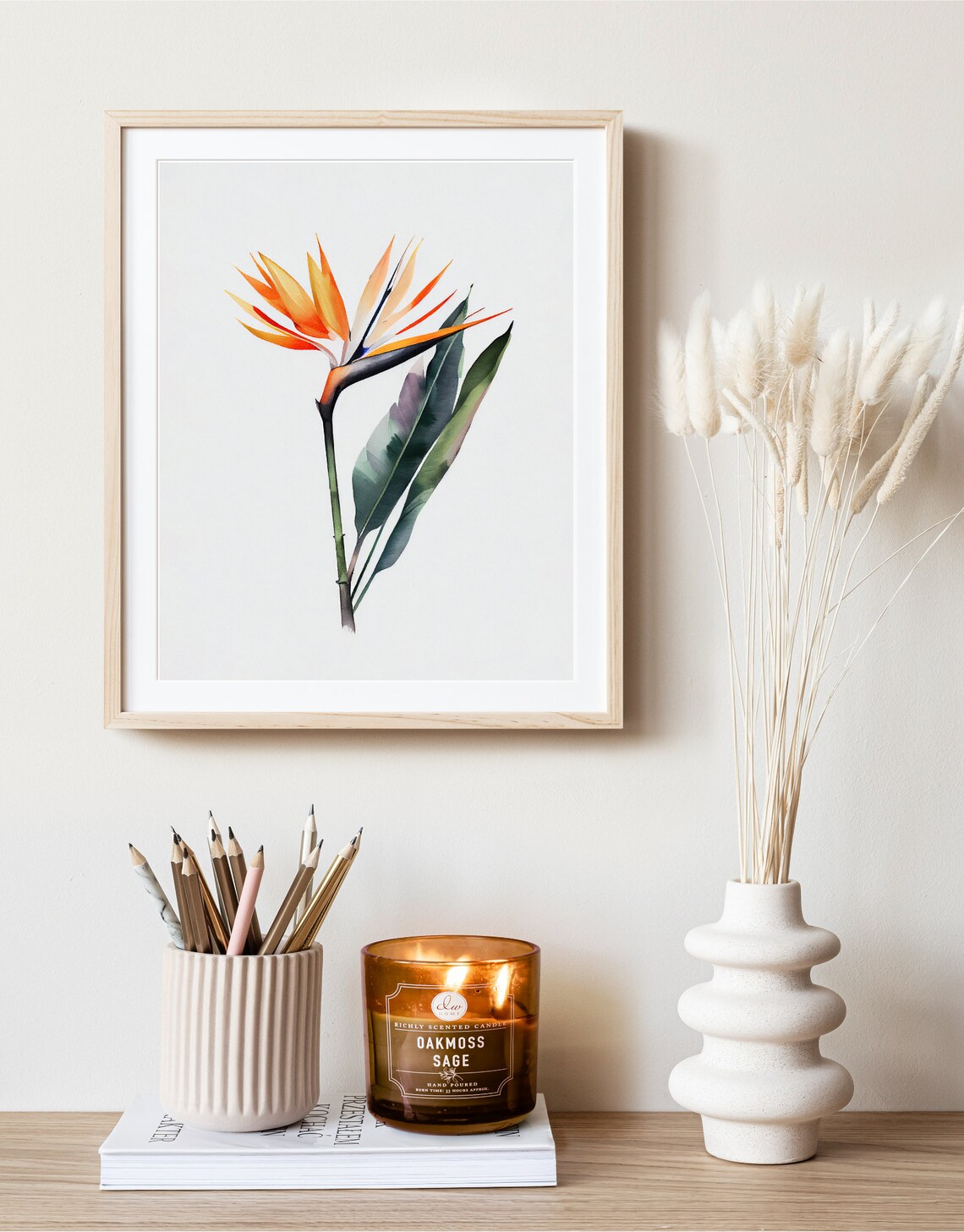 Bird of Paradise Watercolor Art Print, Boho Tropical - Image 4