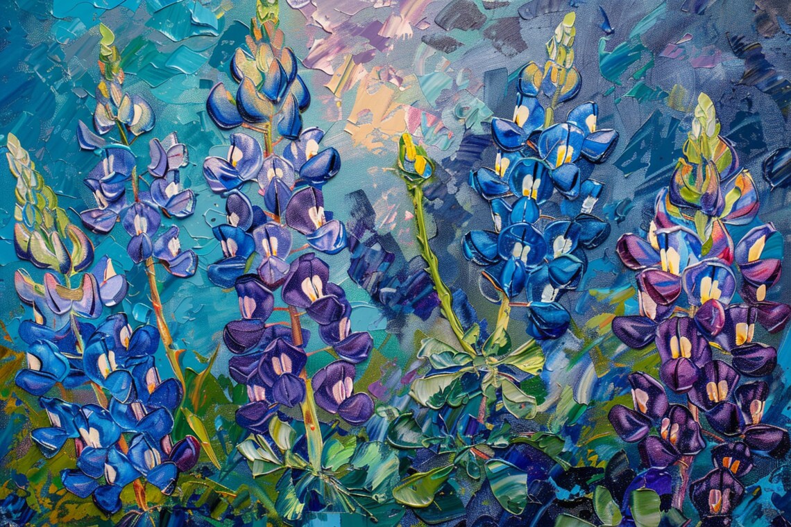 Texas Bluebonnet Painting, Texan Pride Art Print - Image 5