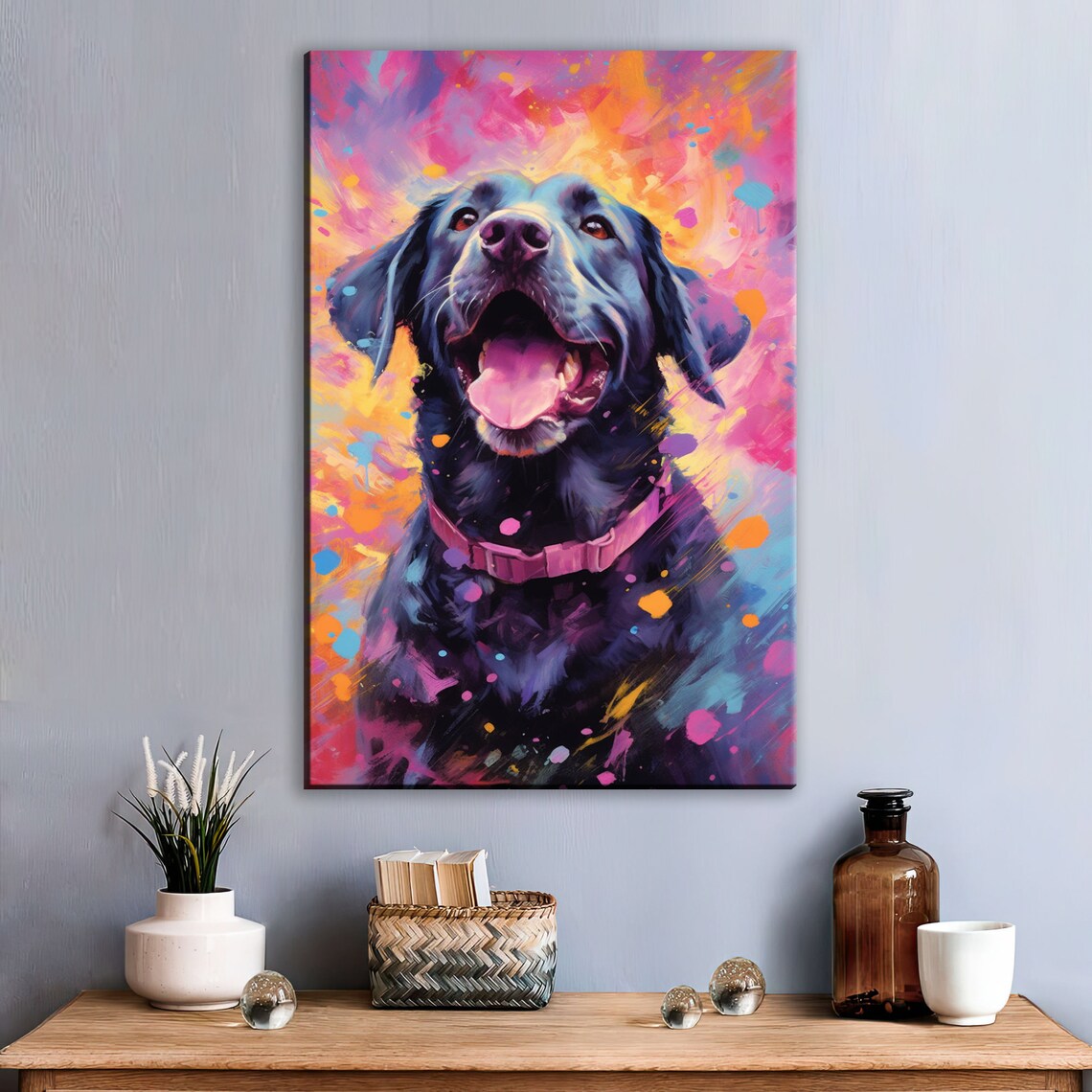 Black Labrador Portrait Painting, Dog Art Print - Image 3