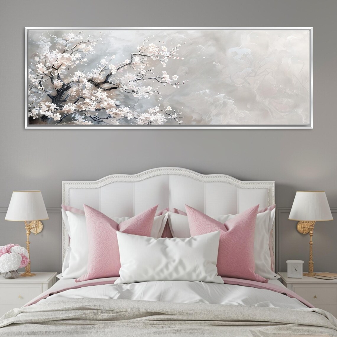 Japanese Cherry Blossom Art Print, Panoramic Style - Image 5
