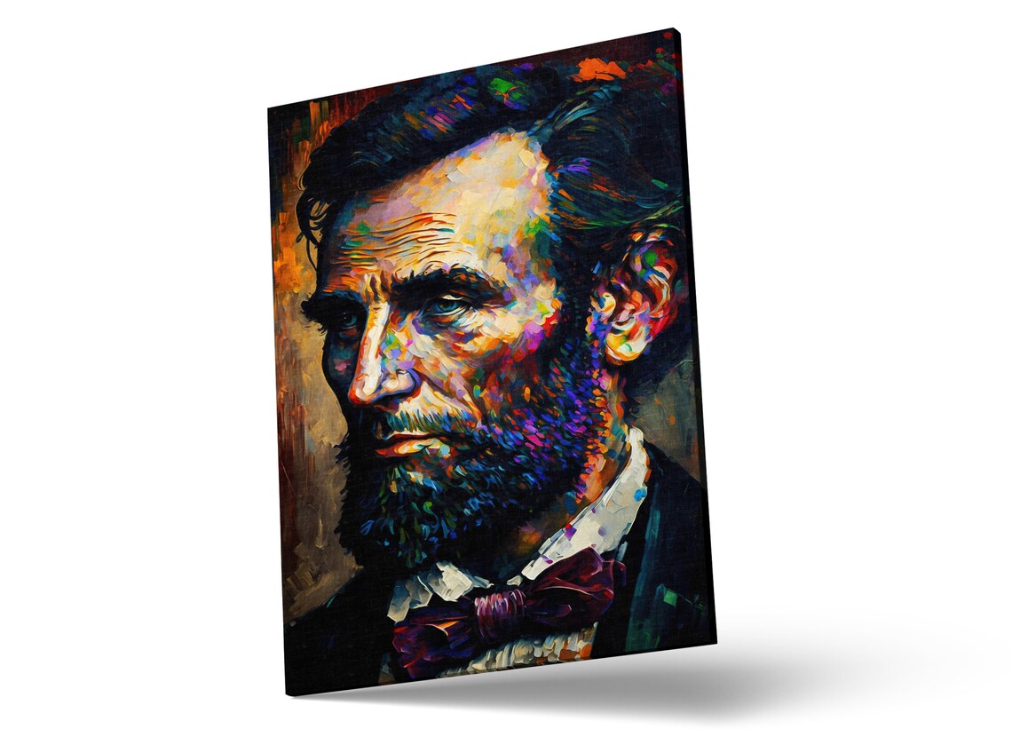 Abraham Lincoln Painting Reproduction, Presidential Print - Image 2