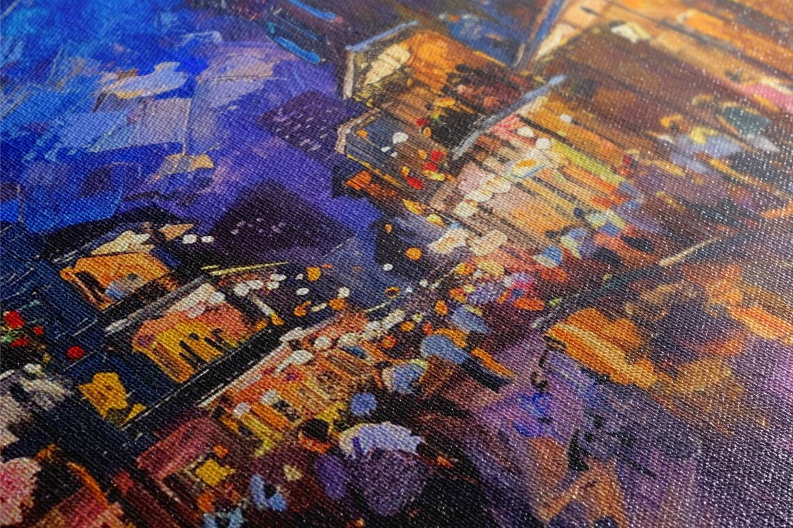 Nola Purple Nights French Quarter Night Art Print - Image 3