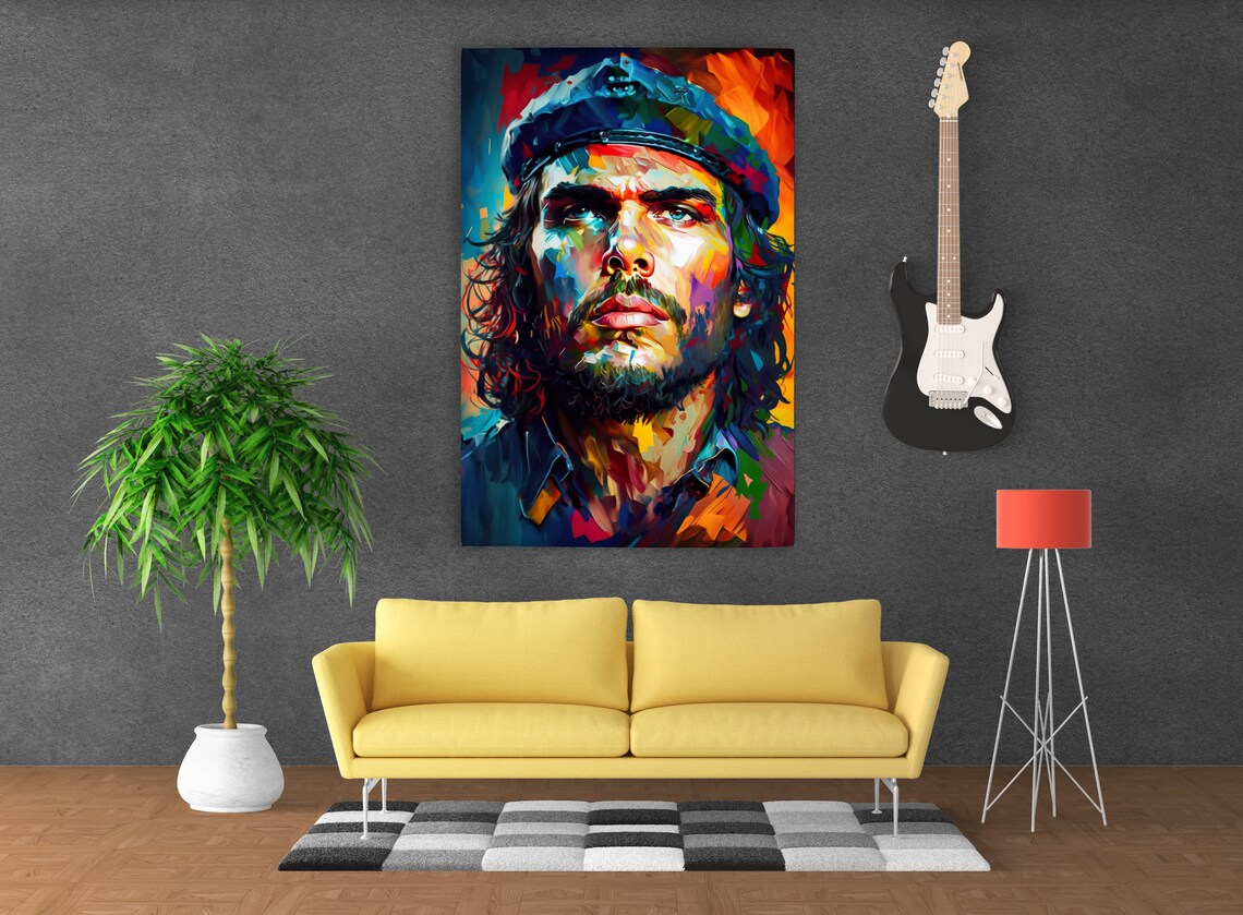 Che Guevara Revolutionary Portrait Beret Colorful Icon Art Poster - Image 2