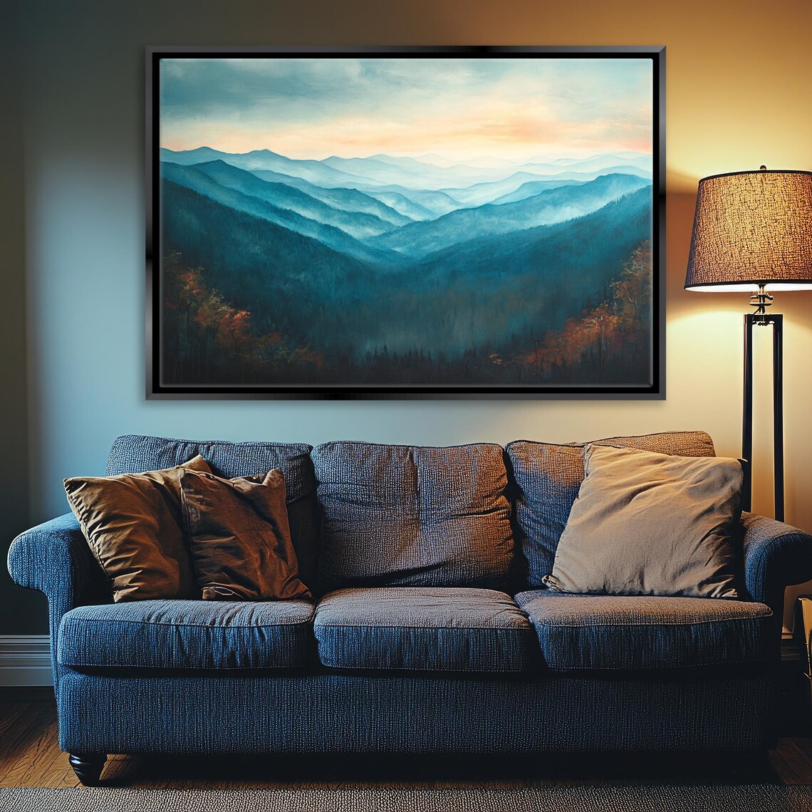 Great Smoky Mountains Print Mountain Range Scenic View Framed Unframed Gallery Wrapped Gicle Ready To Hang Extra Large Wall Art