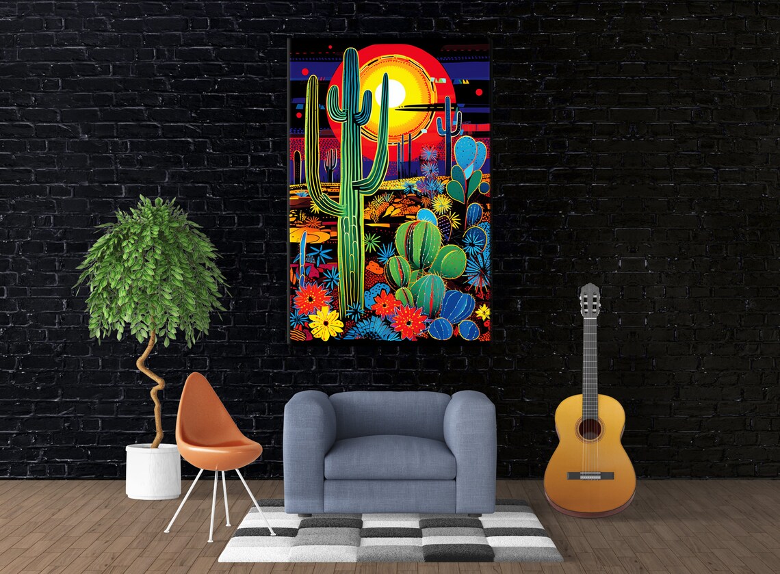 Starlit Sands Desert Night Sky Giclee Print On Gallery Wrapped Artist Ready To Hang Available In Extra Large Sizes - Image 2