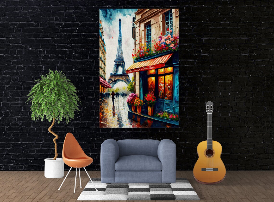 French Bistro Paris Street Scene, Travel Poster - Image 3