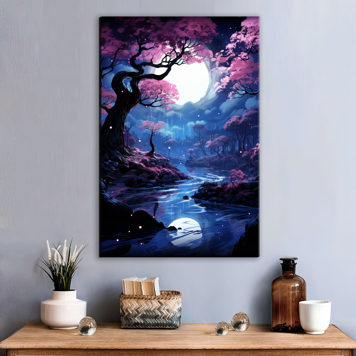 Ethereal Forest Escape, Nature Landscape Art Print - Image 3