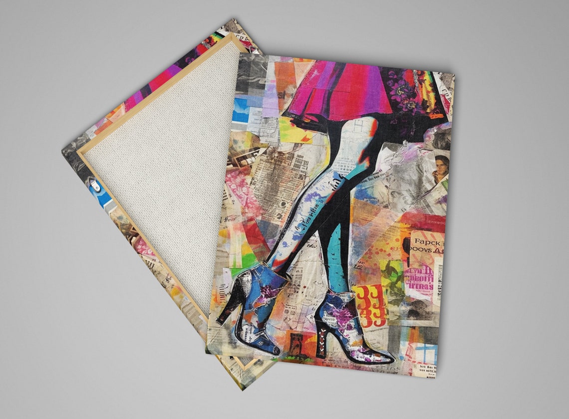Womans Legs Pop Art Warhol Style Fashion Decor Collage Wall Art Print Available In Extra Large Sizes - Image 4