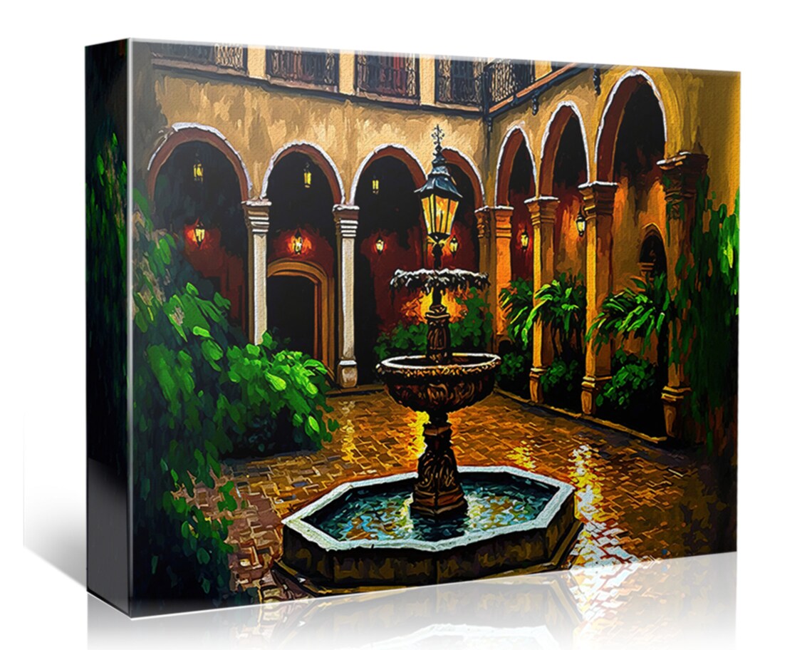 New Orleans French Quarter Courtyard Art Print - Image 4
