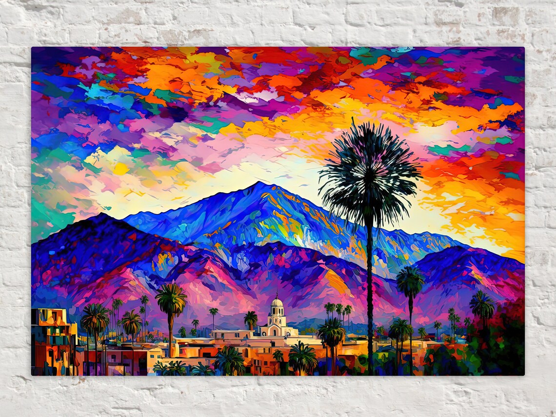 Palm Springs Print, California Landscape Art Print