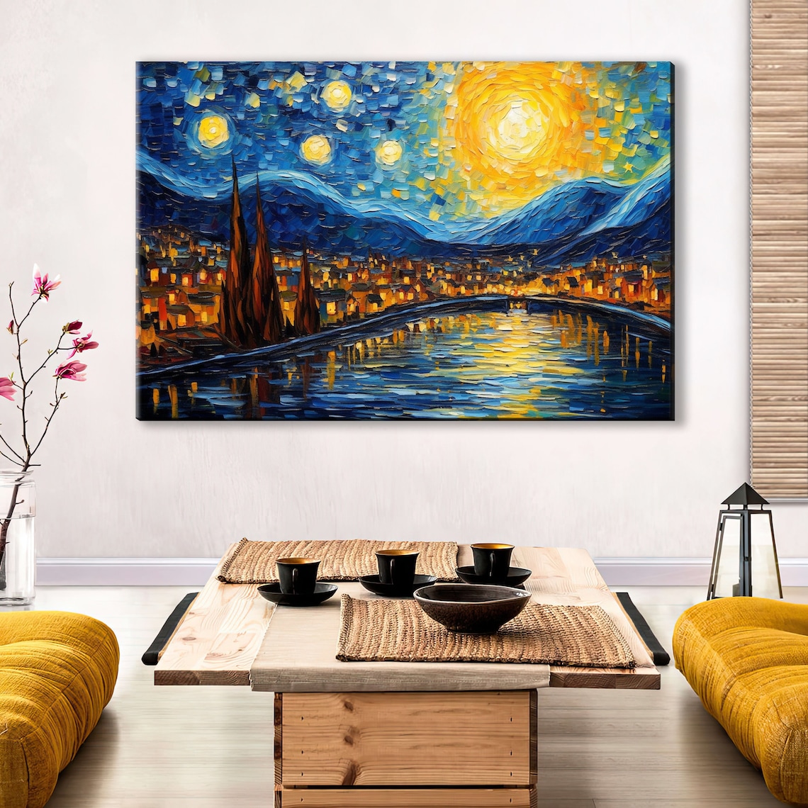 Van Gogh Starry Night, Modern Reimagination Art Print - Image 2