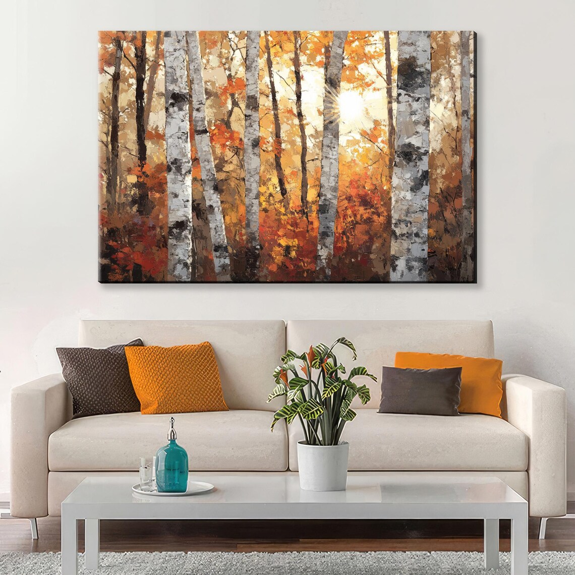 Autumn Birch Tree Art Print, Cozy Fall Wall Decor - Image 5