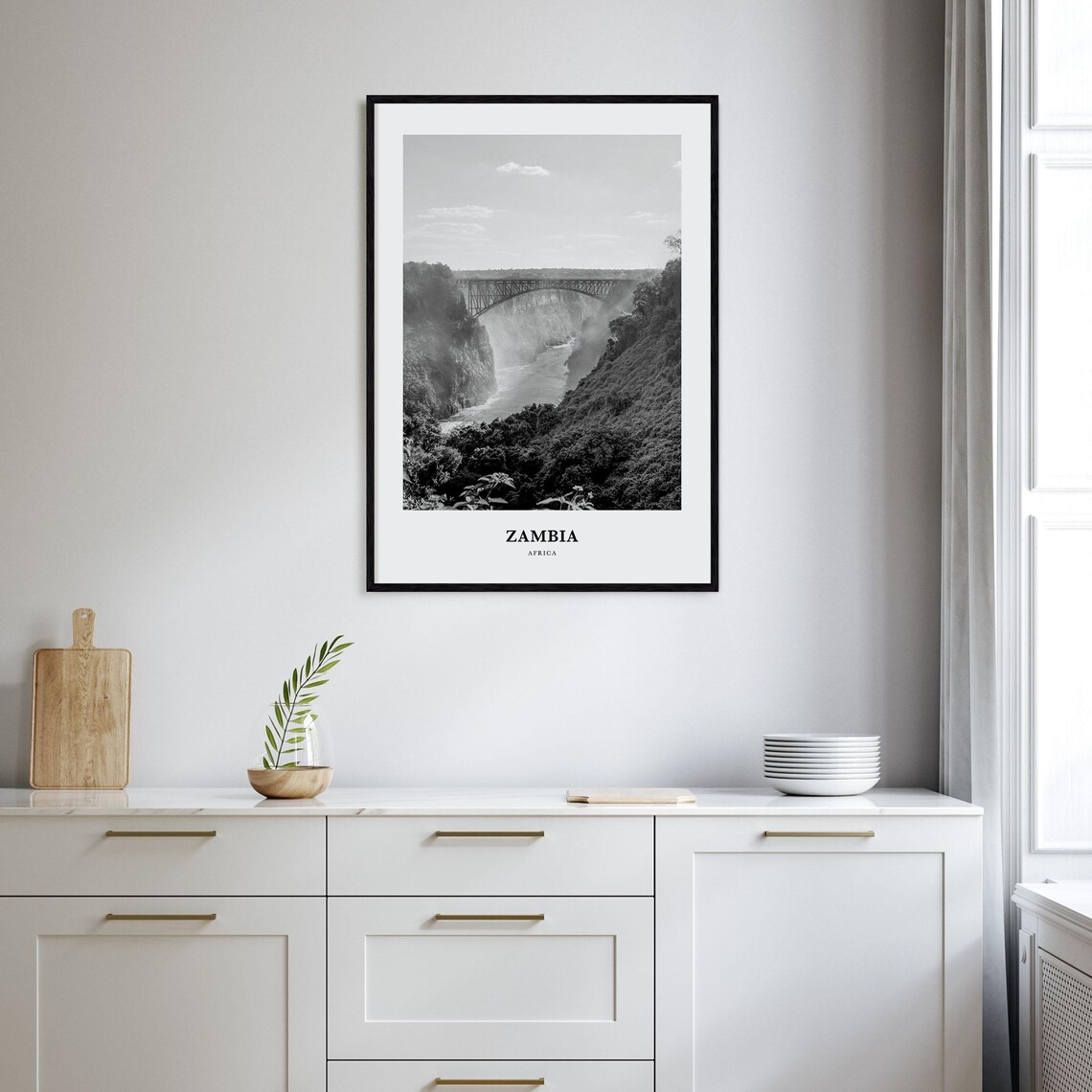 Zambia Wall Art Zambia Wall Decor Zambia Poster Zambia Home Decor Zambia Travel Gift Zambia Travel Print - Image 2