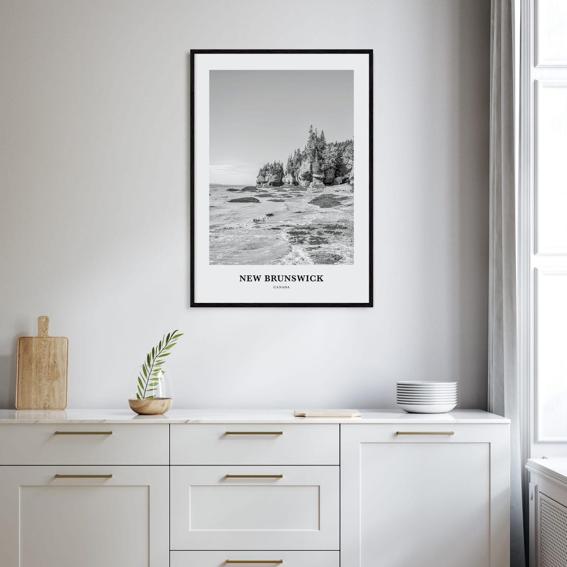 New Brunswick Canada Hopewell Rocks Sea Stacks at Low Tide Poster - Image 2
