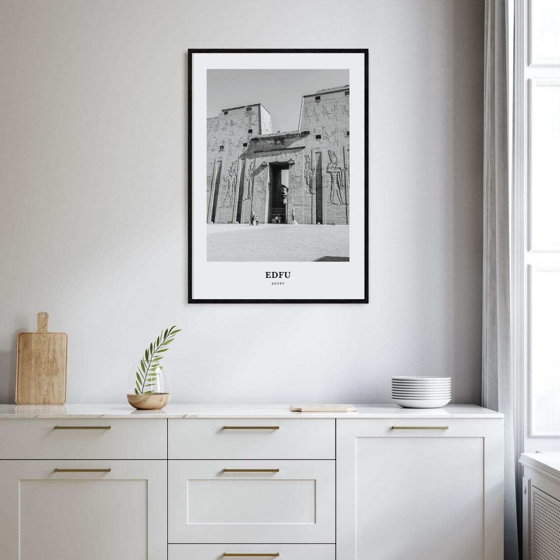 Edfu Temple Hieroglyphic Stone Pylon Ancient Egypt Travel Poster - Image 2