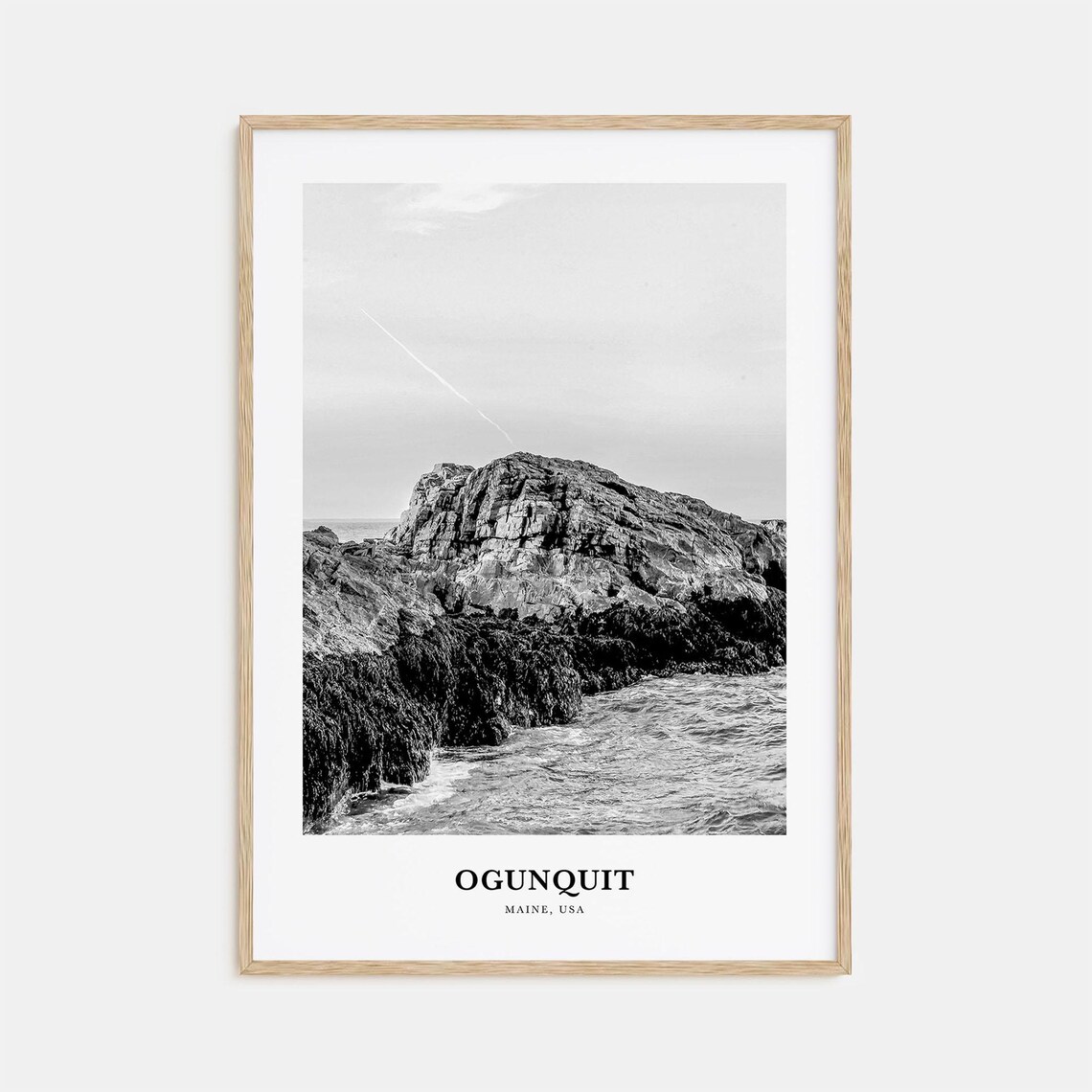 Ogunquit Maine Rocky Coastline with Crashing Waves Photo Poster