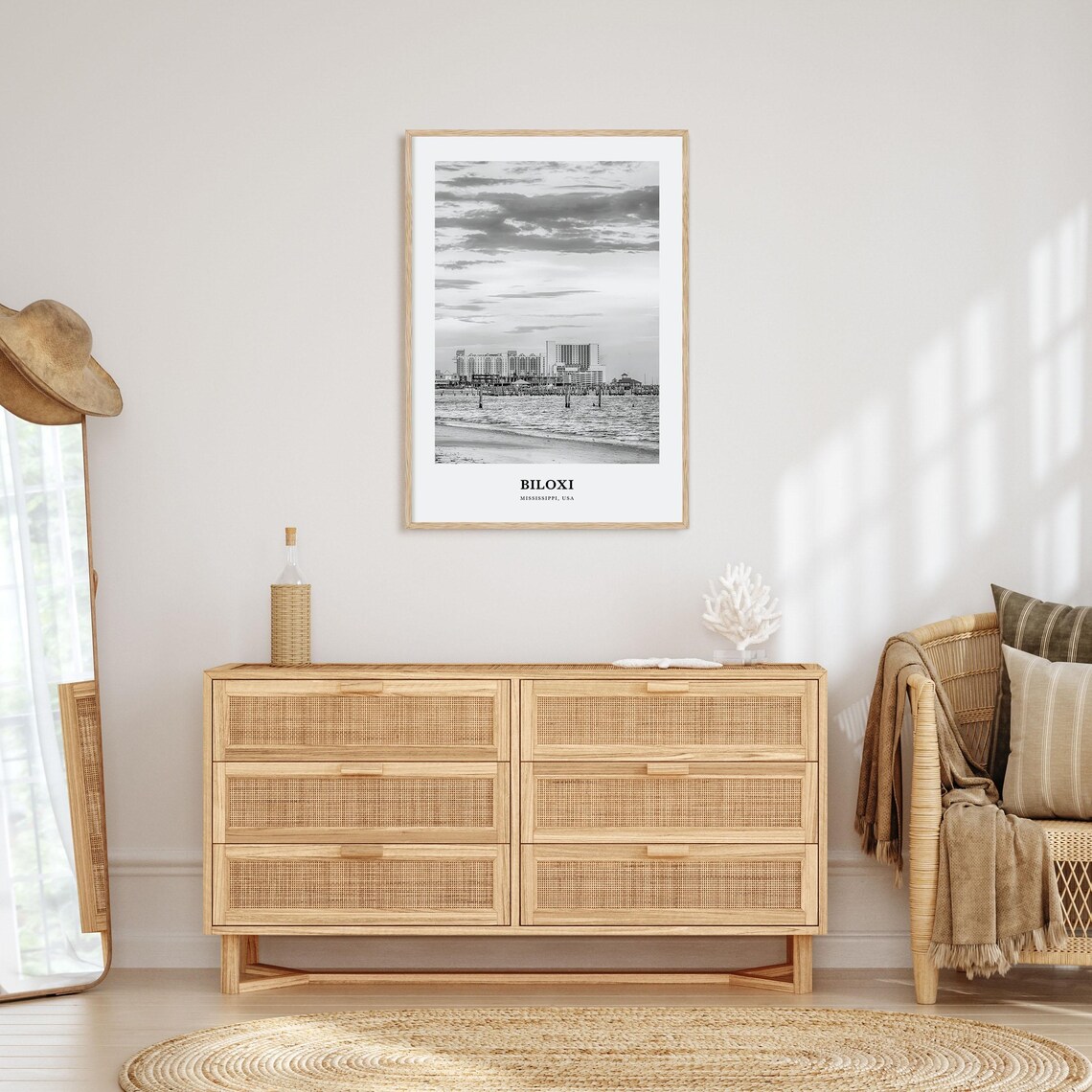 Biloxi Mississippi Beachfront Casino Hotels Ocean View Art Poster - Image 3