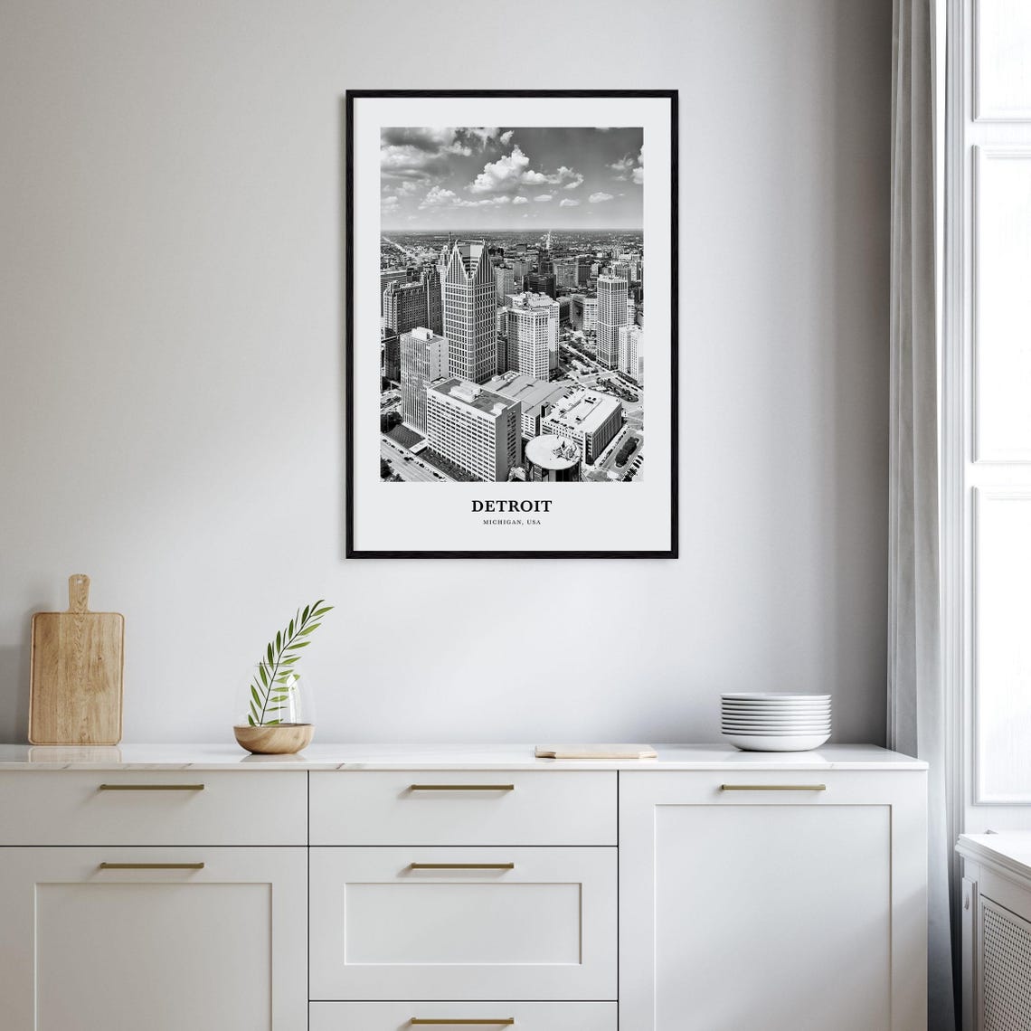 Detroit Wall Art No 3 Detroit Wall Decor Detroit Poster Detroit Home Decor Detroit Travel Gift Detroit Travel Print - Image 2