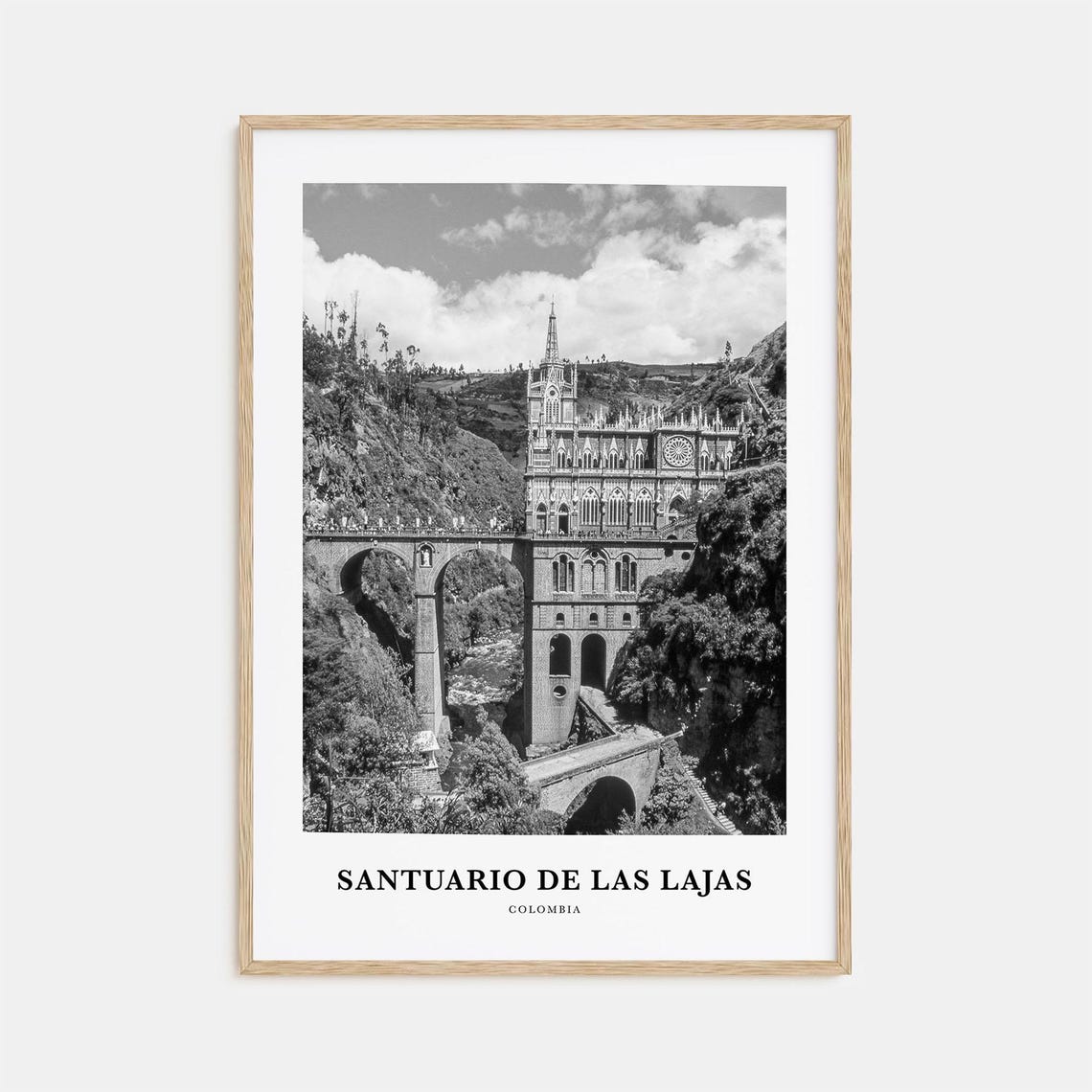 Santuario De Las Lajas Wall Art Santuario Wall Decor Santuario Poster Santuario Home Decor Santuario Travel Gift Santuario Travel Print