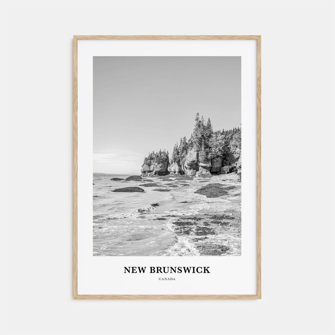New Brunswick Canada Hopewell Rocks Sea Stacks at Low Tide Poster