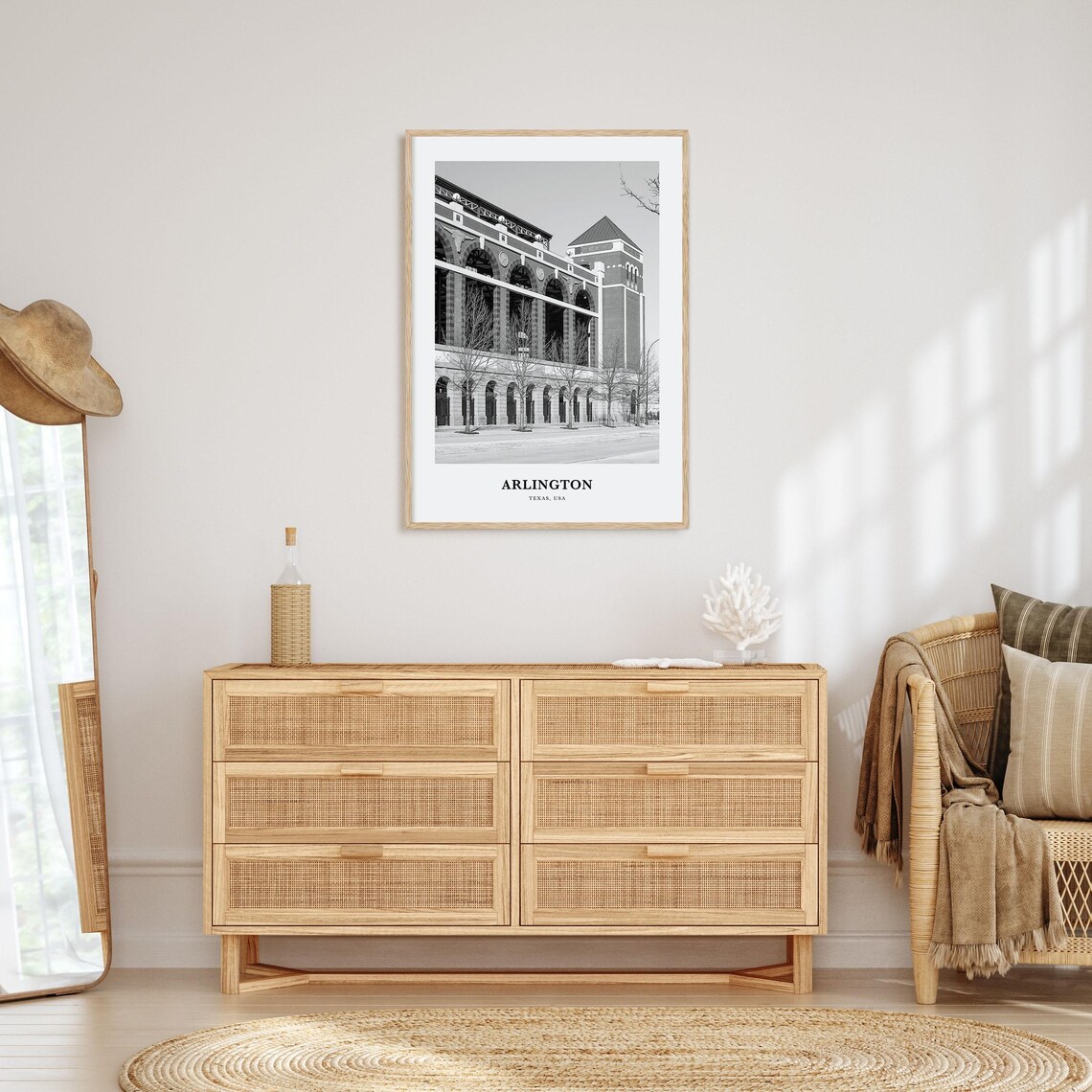 Arlington Texas Historic Baseball Stadium Longhorn Brick Facade Poster - Image 3