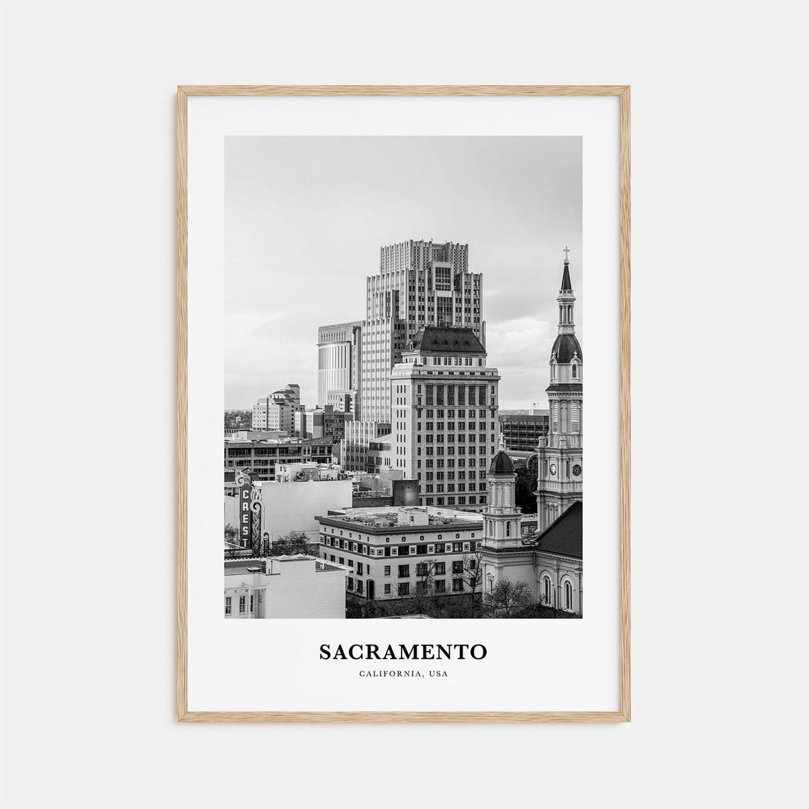 Sacramento Wall Art No 1 Sacramento Wall Decor Sacramento Poster Sacramento Home Decor Sacramento Travel Gift Sacramento Travel Print