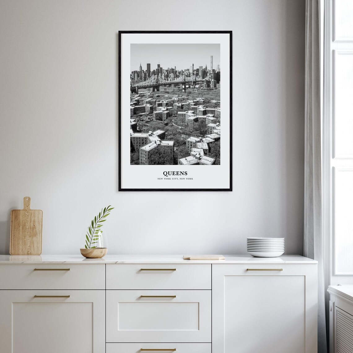 Queens New York City Manhattan Skyline Queensboro Bridge Poster - Image 2