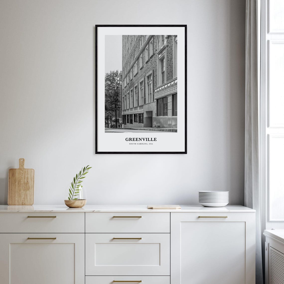 Greenville Wall Art No 1 Greenville Wall Decor Greenville Poster Greenville Home Decor Greenville Travel Gift Greenville Travel Print - Image 2
