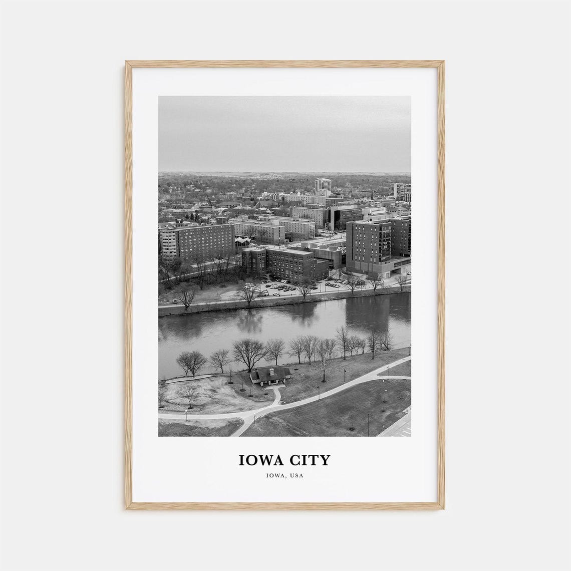 Iowa City Wall Art Iowa City Wall Decor Iowa City Poster Iowa City Home Decor Iowa City Travel Gift Iowa City Travel Print