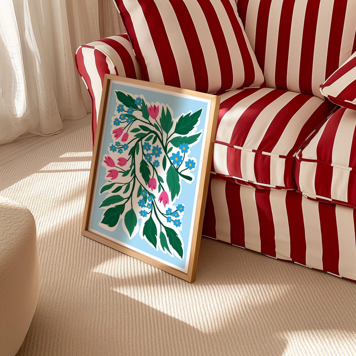 Spring Floral Botanical Boho Art Print - Image 4
