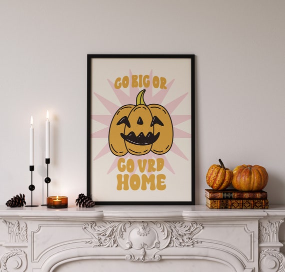 Pumpkin Halloween Wall Art Cute Pumpkin Halloween Print Spooky Print Halloween Party Decor Fall Home Decor Halloween Poster