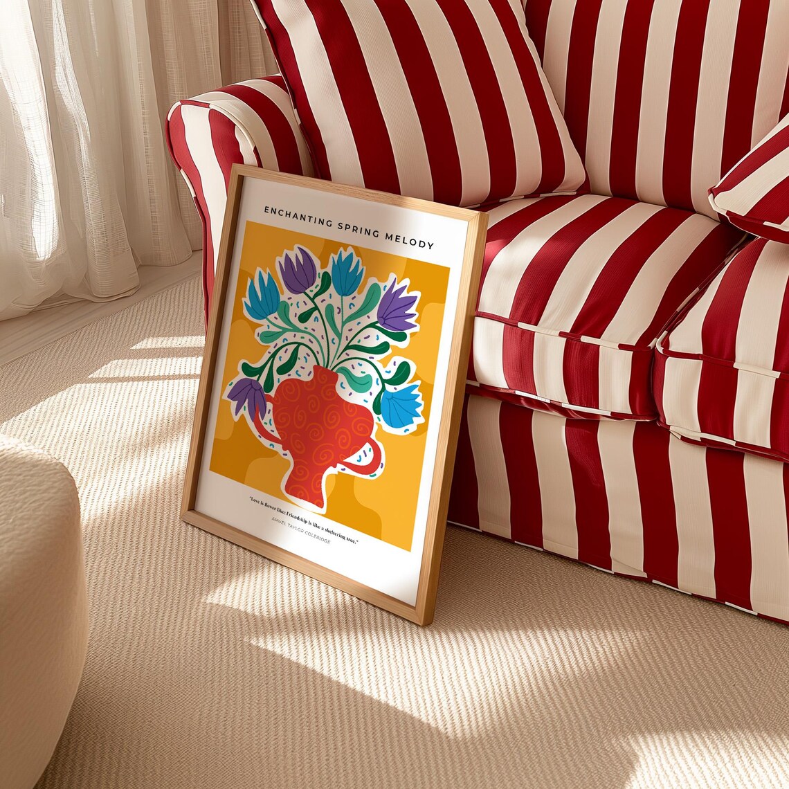 Spring Melody, Mid Century Botanical Art Print - Image 4
