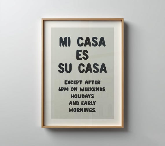 Mi Casa Es Su Print Bedroom Wall Art Funny Dorm Quote Poster Trendy Living Room Modern Fun Cute Apartment Decor Gift