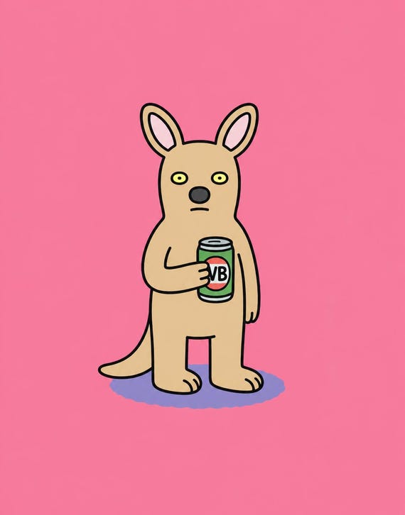 Stubby Roo Funny Quirky Artwork Poster
