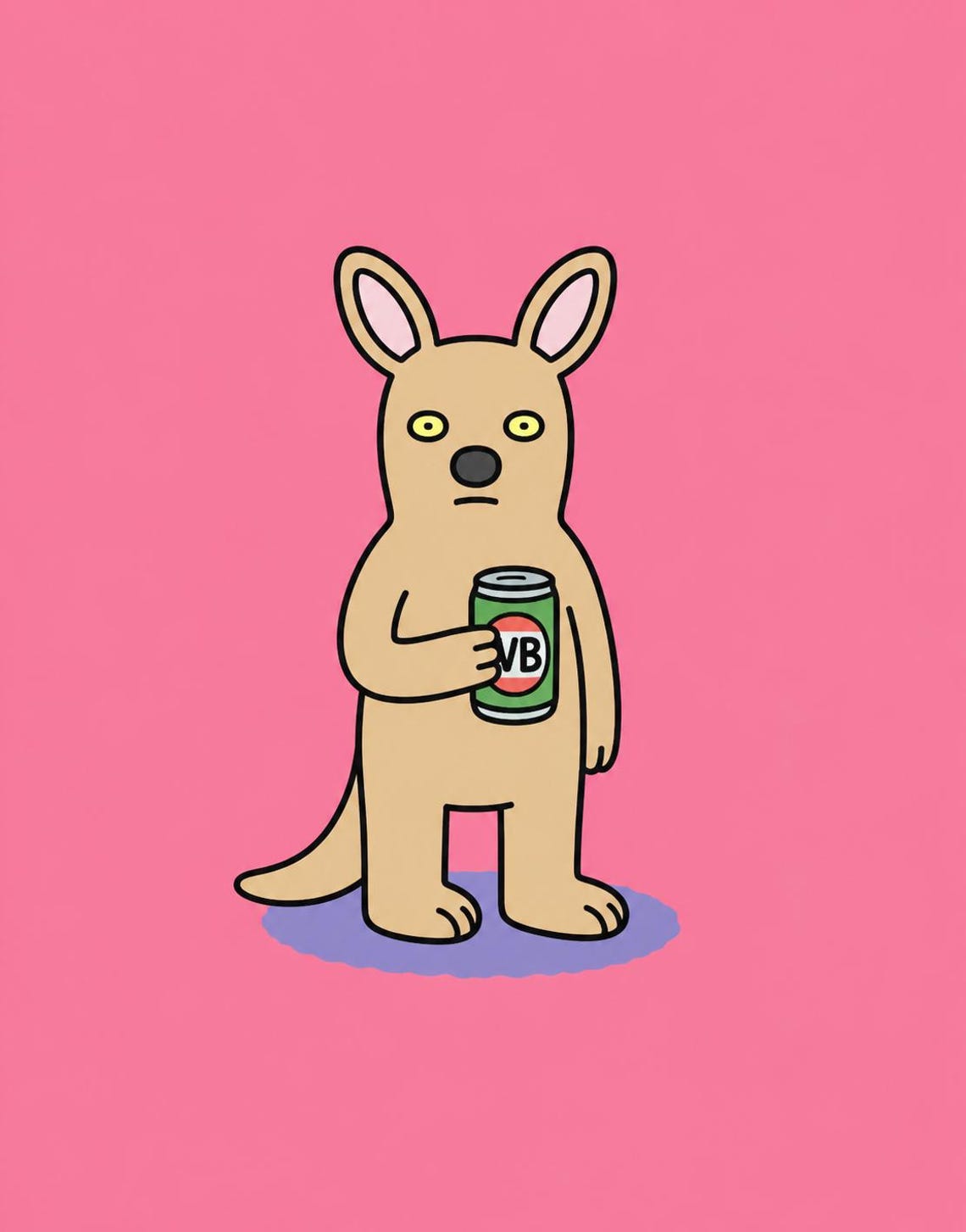 Stubby Roo Funny Quirky Artwork Poster