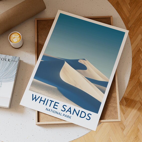 White Sands National Park Dune Ridge Unframed Travel Poster Art