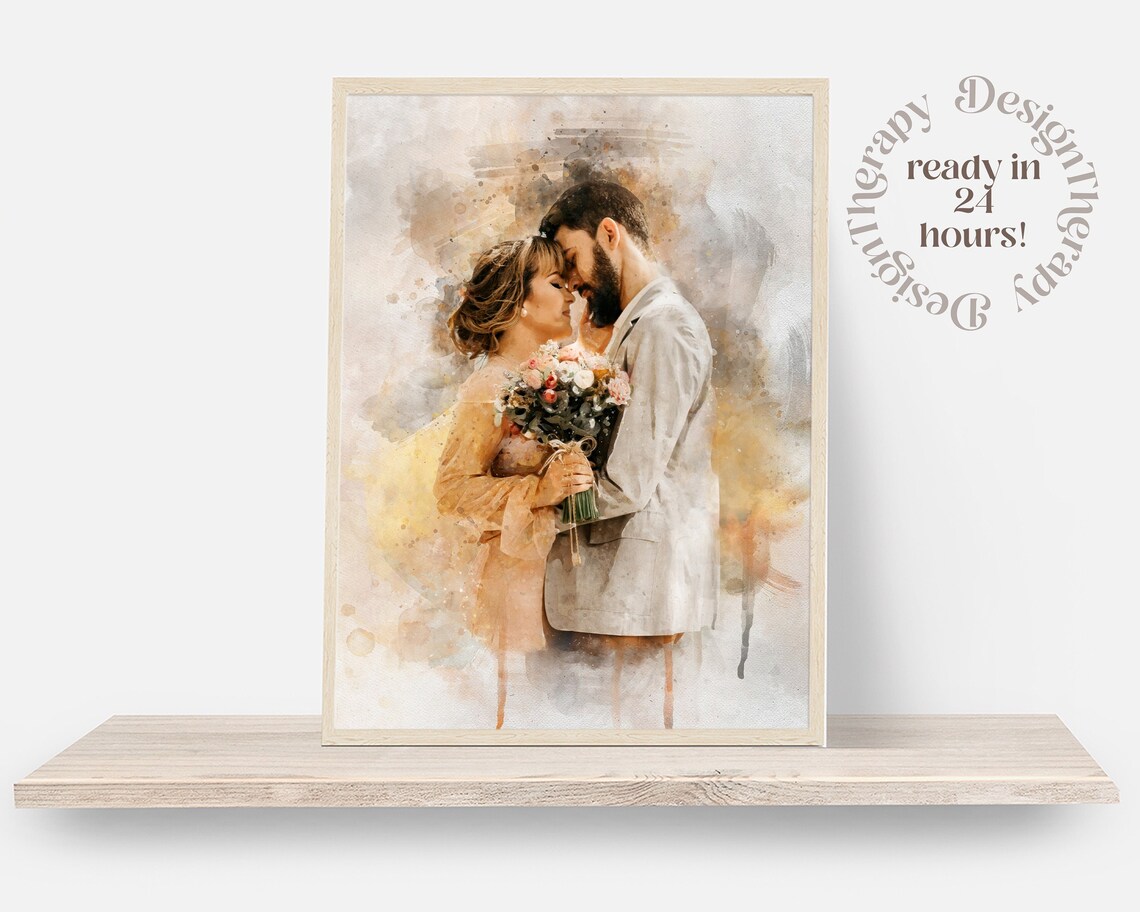 Watercolor Portrait Art Print, Personalized Portraits