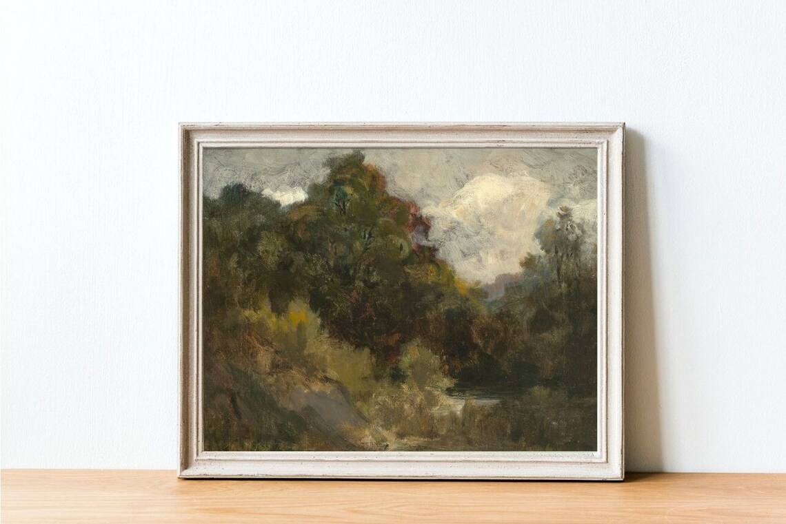 Antique Landscape Painting, Vintage Art Print - Image 4