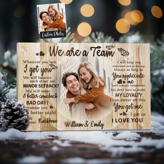 Personalized Were A Team Couple Wedding Gift For Wife 1st Anniversary Gift For Son Wedding Day Gift For Her Couple Gift