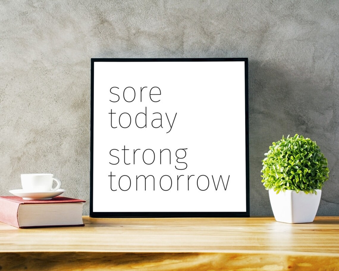 Sore Strong Quote Minimalist Typography Art Print - Image 3