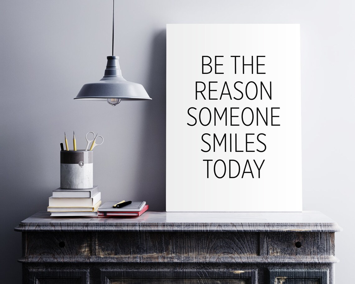 Be The Reason Someone Smiles Today Minimalist Poster - Image 3