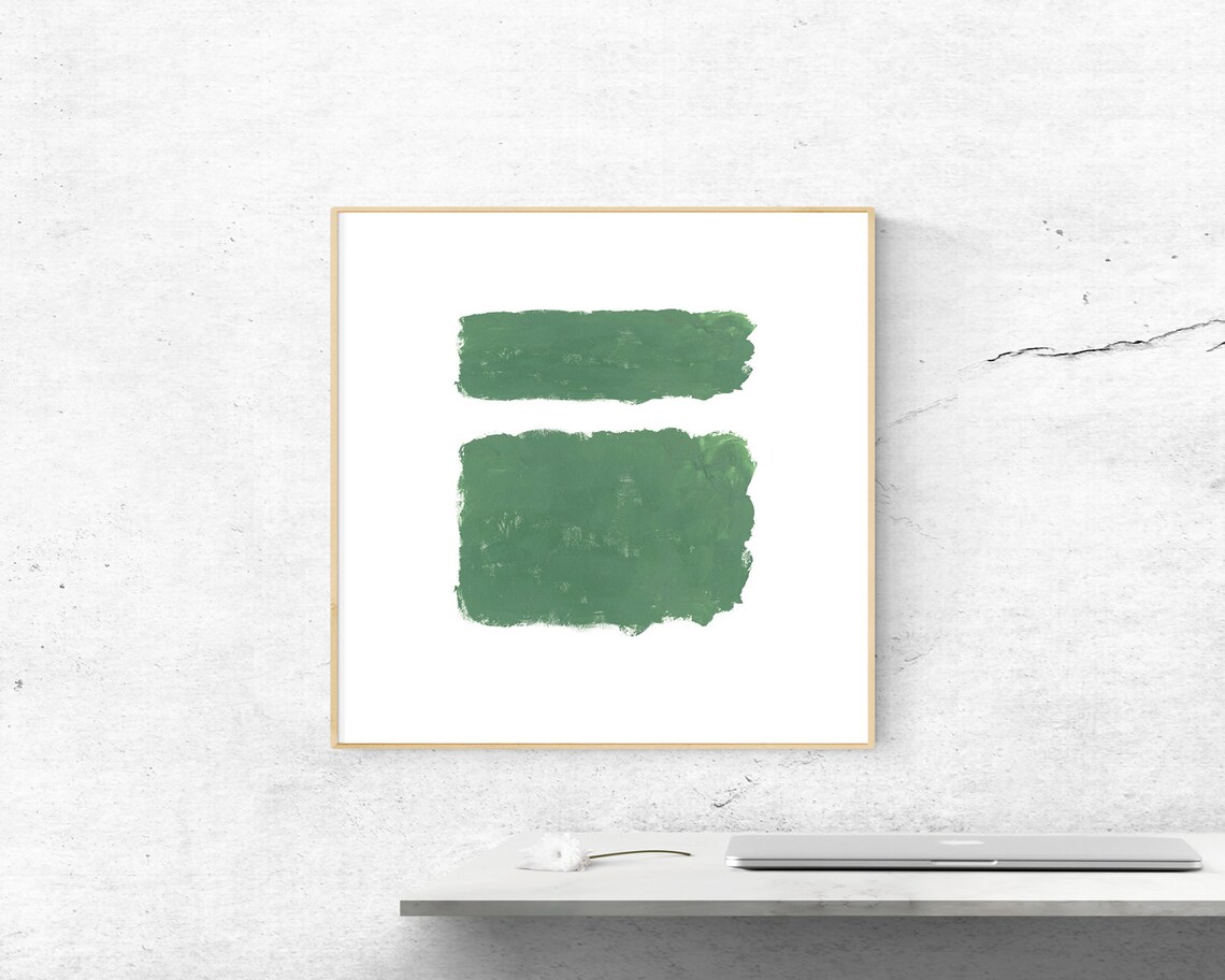 Abstract Green Scandinavian Wall Art Print - Image 3