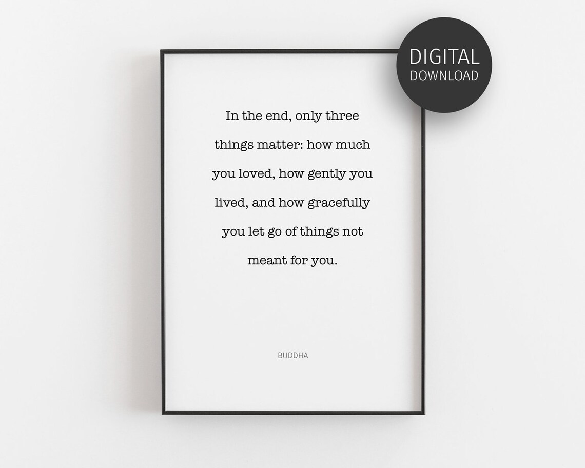 Buddha Quote Minimalist Poster, Bedroom Decor