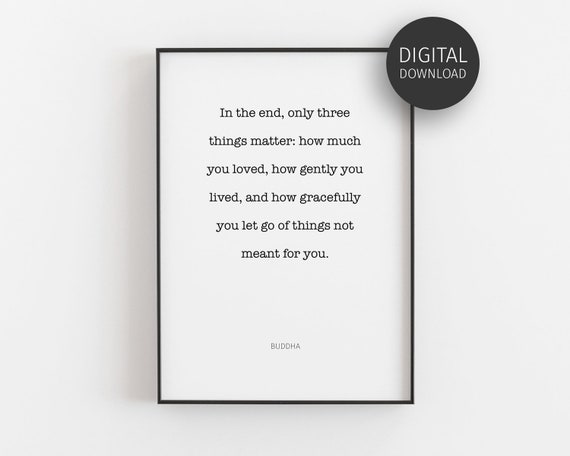 Buddha Quote Minimalist Poster, Bedroom Decor