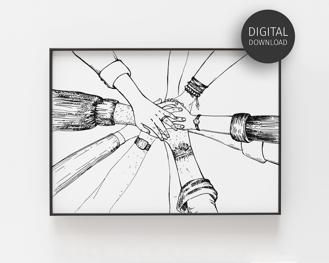 Teamwork Wall Art, Office Decor for Women