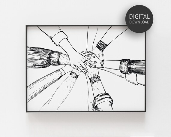 Teamwork Wall Art, Office Decor for Women