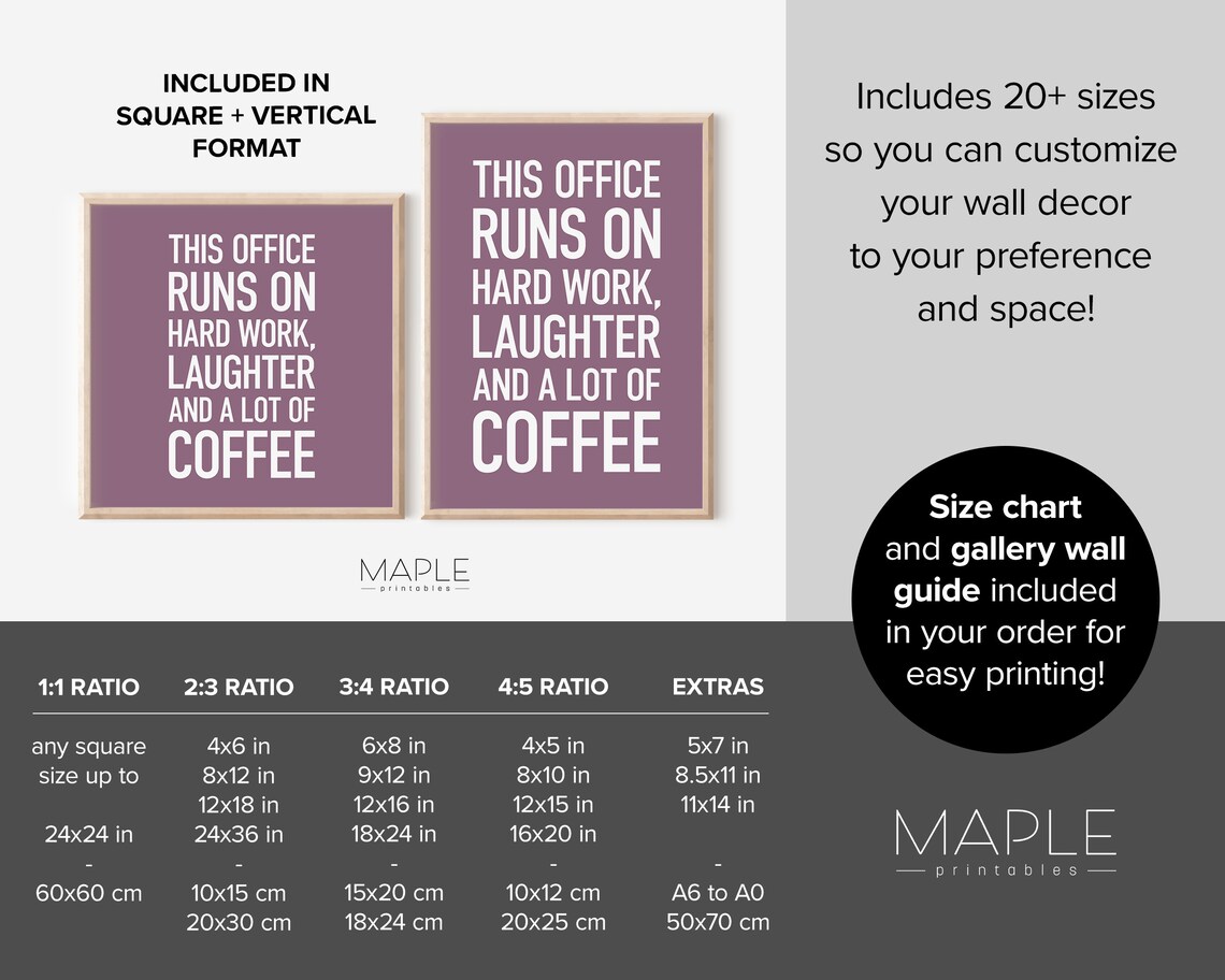 Coffee Humor Desk Decor Art Print for Office Walls