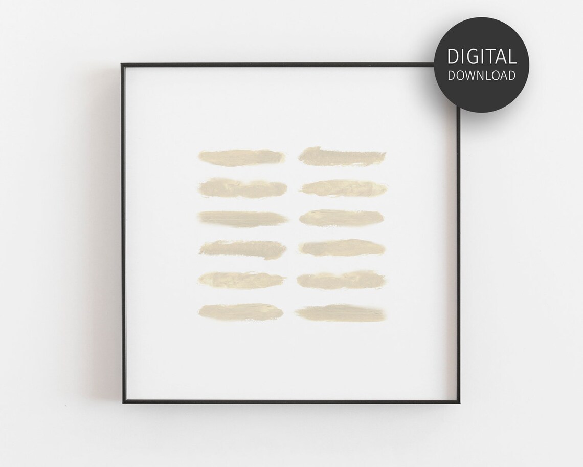Beige Abstract Watercolour Art Print, Scandinavian Decor